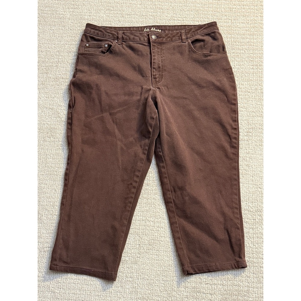 L.A. Blues Brown Denim Capris